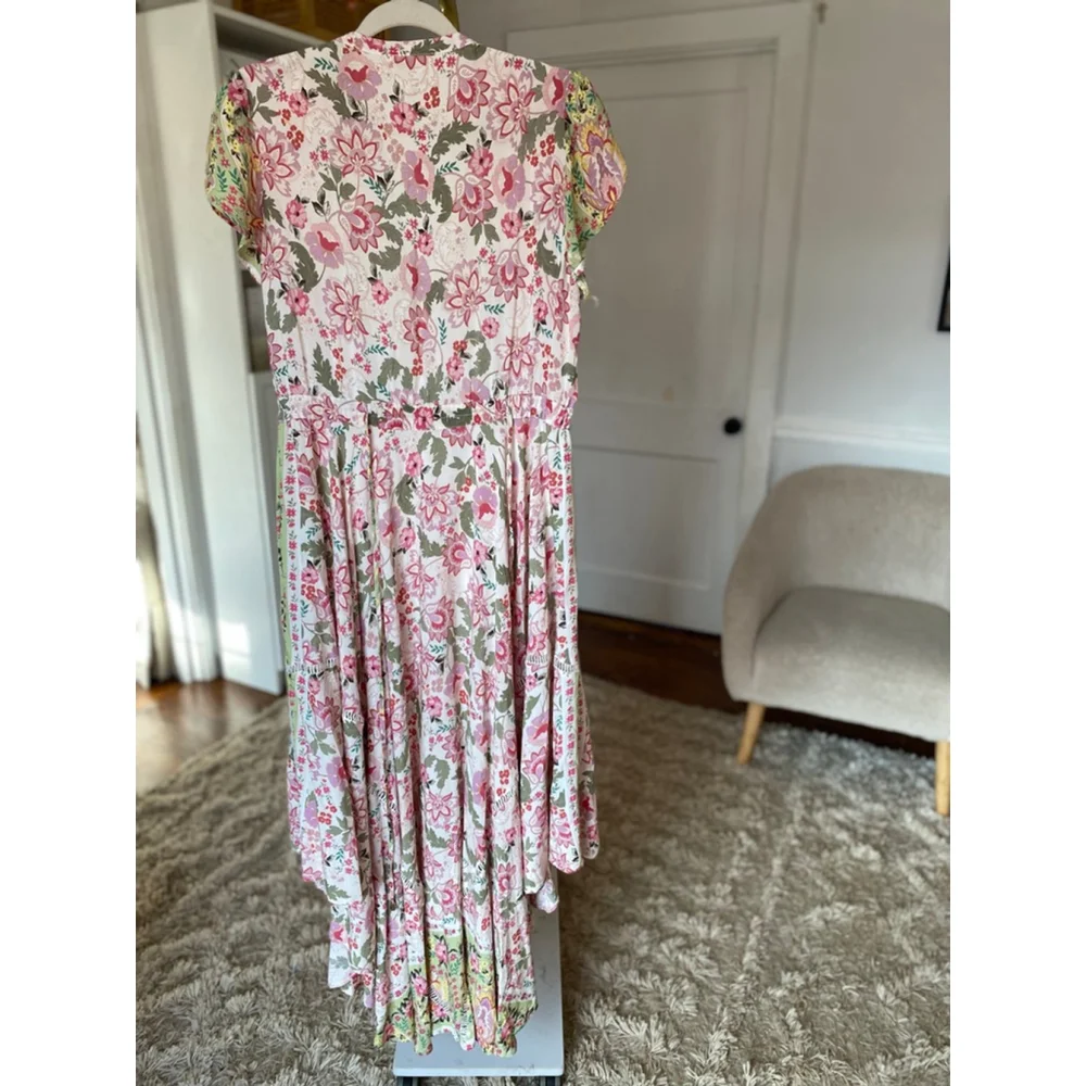 JAASE Floral Boho Maxi Dress Romantic Cottagecore Garden Party Prairie Feminine - Picture 3 of 8